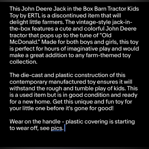 John Deere Jack in the Box Barn Tractor Kids Toy ERTL Discontinued Old McDonald - Picture 8 of 8